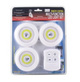 Комплект світлодіодних LED ламп UKC BL 1012-3+1 COB з пультом - зображення 3