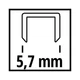 Скоби для будівельного степлера Einhell 5.7х16мм, 3000шт. (4137855) - зображення 2
