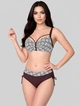 Женский купальник портупеи Fuba 26806-1 коричневый-кремовый 2XL - изображение 4