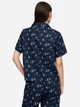 Пижама (рубашка + штаны) женская хлопковая GAP 367438426 XS Синяя (1159855237) - изображение 5