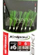 Самодур Kalipso SB14006GG №6 6 крючков, зеленый для ловли ставриды, скумбрии, бычков, селедки - изображение 2