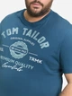 Футболка хлопковая длинная мужская Tom Tailor 1039944-38224 5XL Real Teal Blue с принтом (4069402133743) - изображение 3
