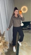 Женский легкий спортивный костюм кофейного цвета 36856 58/60 - изображение 5