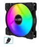 Корпусный вентилятор 120 мм с PWM-управлением и разноцветной RGB-подсветкой для ПК (00245) - изображение 1