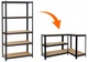 Стеллаж металлический Homart B150 150х75х30 см черный (9978) - изображение 4