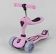 Триколісний Самокат беговел дитячий Scooter Трансформер 2 в 1 Рожевий (sc1115) - зображення 1