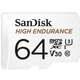 Карта пам'яті microSDXC (UHS-1 U3) SanDisk High Endurance 64Gb class 10 V30 (100Mb/s) (adapterSD) - изображение 1