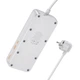 Мережевий фільтр-подовжувач 4 розетки HOCO AC22 Sunlight 3хUSB/Type 1.5 м білий - изображение 3