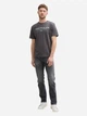 Футболка хлопковая длинная мужская Tom Tailor 1045773-10899 2XL Tarmac Grey с принтом (4068128252127) - изображение 3