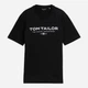 Футболка хлопковая длинная мужская Tom Tailor 1045773-29999 L Black с принтом (4069402779019) - изображение 5