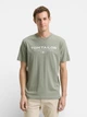 Футболка хлопковая длинная мужская Tom Tailor 1045773-10767 L Greyish Shadow Olive с принтом (4069403508243) - изображение 1