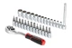 Набор инструмента на планке Intertool 1/4" x 28 ед. Storm (ET-8018) - изображение 2