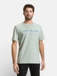 Футболка хлопковая длинная мужская Tom Tailor 1050136-12792 S Soft Greyish Green с принтом (4069403121190) - изображение 1