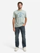 Футболка хлопковая длинная мужская Tom Tailor 1037735-12792 S Soft Greyish Green с принтом (4069403365211) - изображение 3