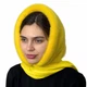 Женский норковый платок на голову Меховой Стиль Ракушка Желтый (002/Z) - изображение 4
