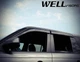 Дефлекторы окон ветровики Land Rover Range Rover Sport 06-13 с черным молдингом нерж WELLVISORS Ленд Ровер Рендж Ровер Спорт WT0038705 - изображение 7