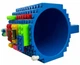 Кухоль-конструктор No Brand Build-On Brick Mug 350 мл Синій (2104619136) - зображення 7