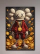 Поп-арт картина на полотні - KAWS gold bitcoin Криптовалюта декор для офісу та кабінету - 60х90 см - зображення 1