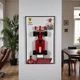 Арт Тримач Рамка 50x30 см. на Стіну для Конструктора LEGO Icons Ferrari F2004 та Michael Schumacher (11375) / Міхаель Шумахер з додатковим кріпленням для міні-фігурки / White Design - зображення 2