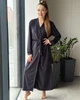 Женский велюровый халат макси Черный Maybel L/XL 222 (4070_2) - изображение 1