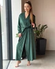 Женский велюровый халат макси Изумрудный Maybel 2XL/3XL 222 (4077_3) - изображение 1