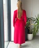 Женский велюровый халат макси Красный Maybel 2XL/3XL 222 (4076_3) - изображение 6
