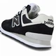 Женские кроссовки повседневные NB 574 Classic Black White 37 (23,5 см) Черный - изображение 7