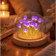 Набор для творчества DIY, "Тюльпаны в колбе" UKC LED night light bulb, фиолетовые цветы - изображение 2