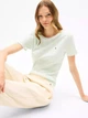 Женская футболка Tommy Hilfiger Crewneck Favorite T-Shirt, мятный цвет, размер M (76J4869) - изображение 4