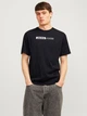 Футболка хлопковая длинная мужская Jack & Jones 12233999 XL Black (5715424107154) - изображение 1