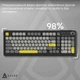 Клавіатура бездротова Ajazz AF98 Plus Black Gray Yellow (AF98-PLUS-BGY) ( 11086 ) - изображение 6