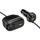 Разветвитель прикуривателя Hoco Z59A с USB-C и USB-A для автомобиля 4 порта 30W 18W зарядка устройств - изображение 3