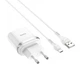 Сітчастий зарядний пристрій з кабелем HOCO C12Q Smart QC3.0 charger set(Micro) 18W White (6931474716286) (19836) - зображення 1