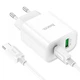 Сітчастий зарядний пристрій з кабелем HOCO C80A Plus Rapido PD20W+QC3.0 (6931474779908) (19823) - зображення 5