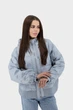 Жіноча куртка casual з біопухом і капюшоном на блискавці Snow Owl (блакитний, M), 117054, 116984 - зображення 2