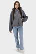 Жіноча осіння куртка casual з пуховим утеплювачем, капюшоном Snow Owl (сірий, M), 117044, 116973 - зображення 1
