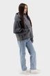 Жіноча осіння куртка casual з пуховим утеплювачем, капюшоном Snow Owl (сірий, M), 117044, 116973 - зображення 3