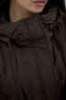 Жіноча осіння куртка casual з качиним пухом і капюшоном Snow Owl (шоколадний, M), 116878, 116839 - зображення 5
