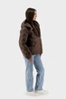 Жіноча куртка casual з біопухом і капюшоном на блискавці Snow Owl (коричневий, L), 117058, 116984 - зображення 3
