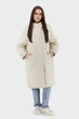Жіночий casual плащ сезону осінь-весна з качиним пухом Basic (молочний, M), 116903, 116841 - изображение 1
