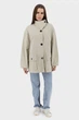 Жіночий однотонний плащ casual з довгим рукавом на ґудзиках Basic (бежевий, M), 116893, 116843 - изображение 1
