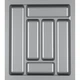 Лоток для столовых приборов 450 серый Standard 45 (380х430х42мм.) PLATINUM - изображение 1