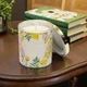 Аромасвічка у скляному стакані з кришечкою "Gold Achillea", 510 г, 9x7,5 см (Ароматична свічка для дому) - зображення 7