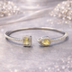 Браслет Квадрат-Крапля Silver-Yellow - зображення 1