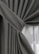Комплект штор VR-Textil рогожка преміум TERRA LUXE 200х270 2шт і Тюль 500х270 1857ш-1704т Графітовий з білим 71-111/6 - зображення 4
