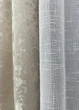 Комплект штор VR-Textil Льон Мармур 100х270 2шт і Тюль 400х270 1272ш-115т Теплий бежевий з білим 71-127/2 - зображення 5