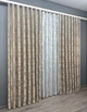Комплект штор VR-Textil Жаккард Мрамор 150х270 2шт и Тюль 600х270 1144ш-1400т Кофейно-серый с белым 71-117/5 - изображение 3