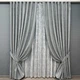 Комплект штор VR-Textil Лен Мрамор 150х270 2шт и Тюль 500х270 1911ш-1400т Светло-серый с белым 71-139/4 - изображение 1