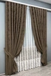Комплект штор VR-Textil Жаккард Мрамор 100х270 2шт и Тюль 300х270 1203ш-1668т Коричневый с белым 71-119/1 - изображение 2