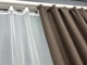 Комплект штор VR-Textil рогожка преміум TERRA LUXE 150х270 2шт і Тюль 400х270 1860ш-1668т Какао з білим 71-115/3 - зображення 8